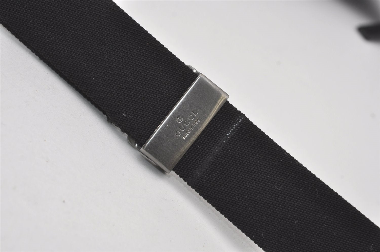 Authentic GUCCI Vintage Shoulder Cross Body Bag Nylon Leather Black  4739I