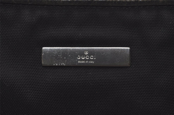 Authentic GUCCI Vintage Shoulder Cross Body Bag Nylon Leather Black  4739I