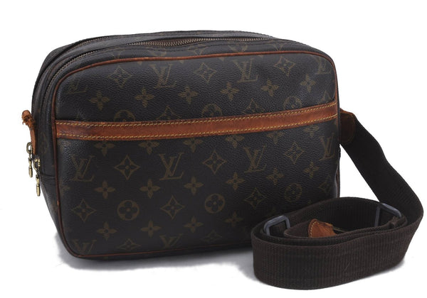 Auth Louis Vuitton Monogram Reporter PM Shoulder Cross Bag M45254 Junk 4740D
