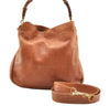 Authentic GUCCI Bamboo 2Way Shoulder Crossbody Hand Bag Leather Brown Junk 4740I