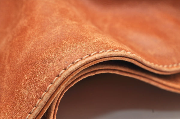 Authentic GUCCI Bamboo 2Way Shoulder Crossbody Hand Bag Leather Brown Junk 4740I