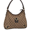 Authentic GUCCI Abbey Shoulder Hand Bag GG Canvas Leather 130738 Brown 4741I