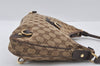 Authentic GUCCI Abbey Shoulder Hand Bag GG Canvas Leather 130738 Brown 4741I