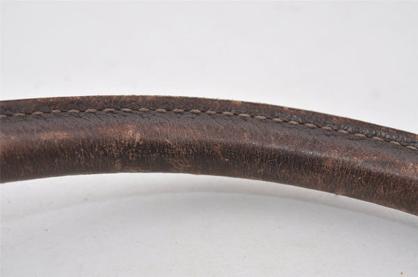 Authentic GUCCI Abbey Shoulder Hand Bag GG Canvas Leather 130738 Brown 4741I