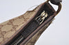 Authentic GUCCI Abbey Shoulder Hand Bag GG Canvas Leather 130738 Brown 4741I