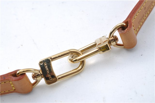 Authentic Louis Vuitton Leather Shoulder Strap Beige 39