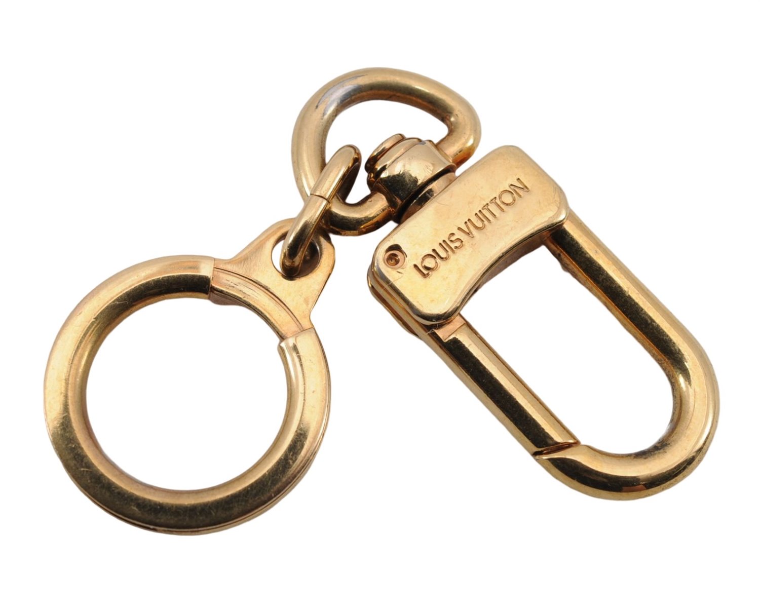 Authentic Louis Vuitton Charm Key Chain Anokre Gold M62694 LV 4742E