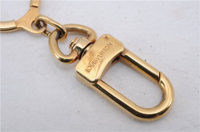 Authentic Louis Vuitton Charm Key Chain Anokre Gold M62694 LV 4742E