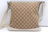 Authentic GUCCI Shoulder Cross Body Bag GG Canvas Leather 145857 Brown 4742F