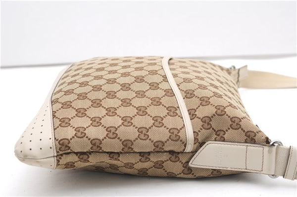 Authentic GUCCI Shoulder Cross Body Bag GG Canvas Leather 145857 Brown 4742F