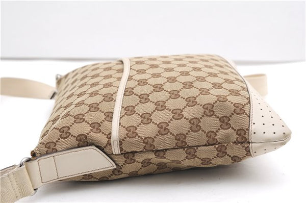 Authentic GUCCI Shoulder Cross Body Bag GG Canvas Leather 145857 Brown 4742F