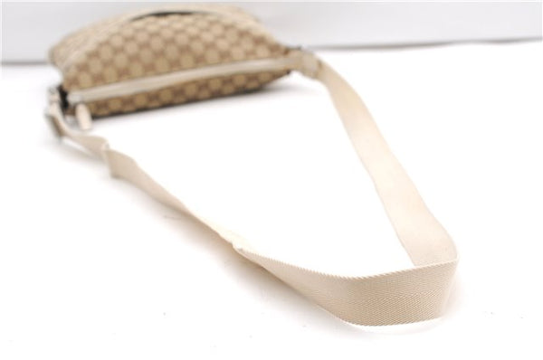 Authentic GUCCI Shoulder Cross Body Bag GG Canvas Leather 145857 Brown 4742F