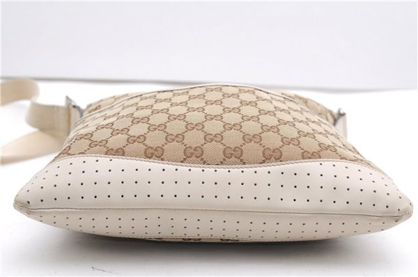 Authentic GUCCI Shoulder Cross Body Bag GG Canvas Leather 145857 Brown 4742F