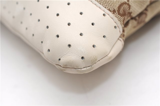 Authentic GUCCI Shoulder Cross Body Bag GG Canvas Leather 145857 Brown 4742F