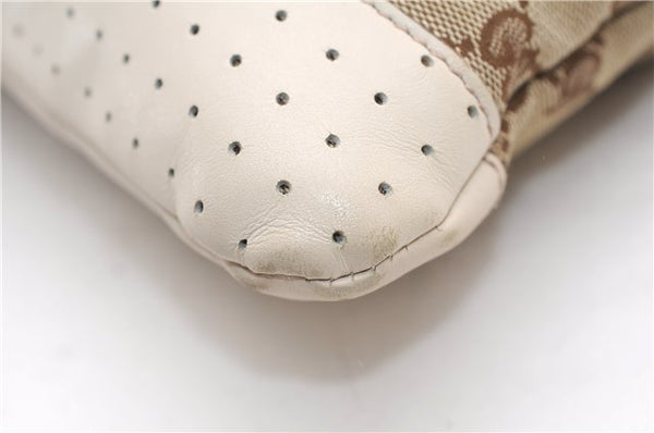 Authentic GUCCI Shoulder Cross Body Bag GG Canvas Leather 145857 Brown 4742F