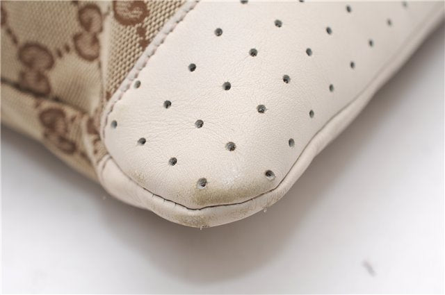 Authentic GUCCI Shoulder Cross Body Bag GG Canvas Leather 145857 Brown 4742F