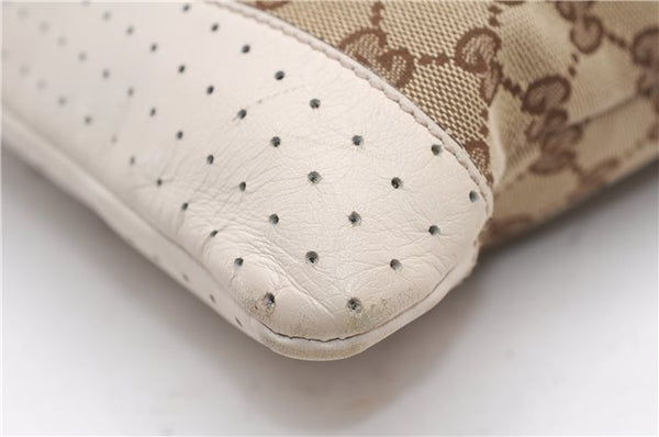 Authentic GUCCI Shoulder Cross Body Bag GG Canvas Leather 145857 Brown 4742F