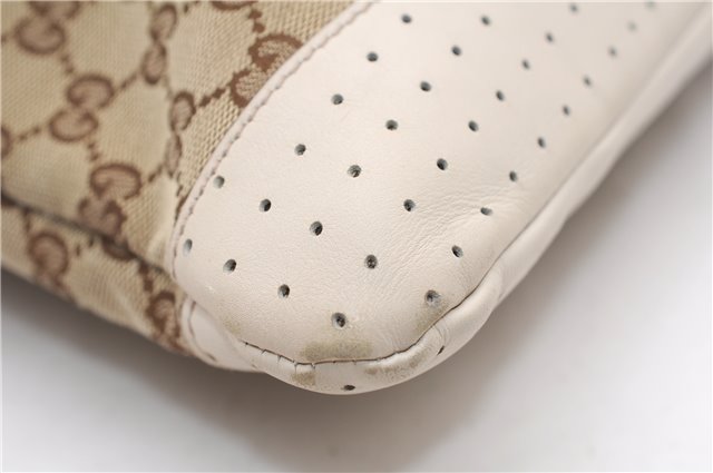 Authentic GUCCI Shoulder Cross Body Bag GG Canvas Leather 145857 Brown 4742F