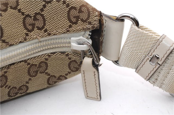 Authentic GUCCI Shoulder Cross Body Bag GG Canvas Leather 145857 Brown 4742F