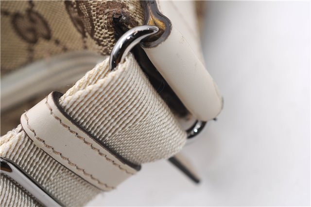 Authentic GUCCI Shoulder Cross Body Bag GG Canvas Leather 145857 Brown 4742F