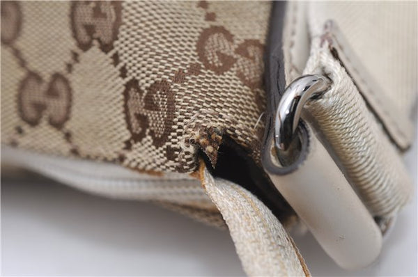 Authentic GUCCI Shoulder Cross Body Bag GG Canvas Leather 145857 Brown 4742F