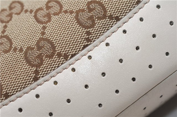 Authentic GUCCI Shoulder Cross Body Bag GG Canvas Leather 145857 Brown 4742F