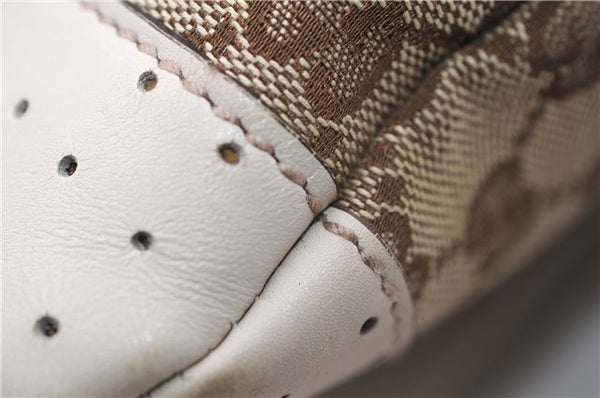 Authentic GUCCI Shoulder Cross Body Bag GG Canvas Leather 145857 Brown 4742F