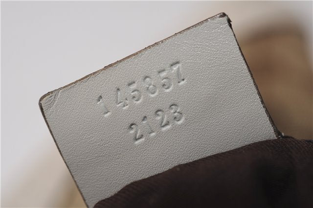 Authentic GUCCI Shoulder Cross Body Bag GG Canvas Leather 145857 Brown 4742F