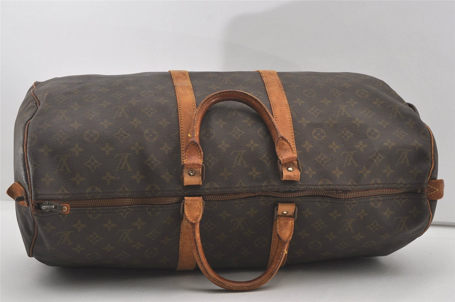Authentic Louis Vuitton Monogram Keepall 55 Boston Bag Old Model LV Junk 4742I