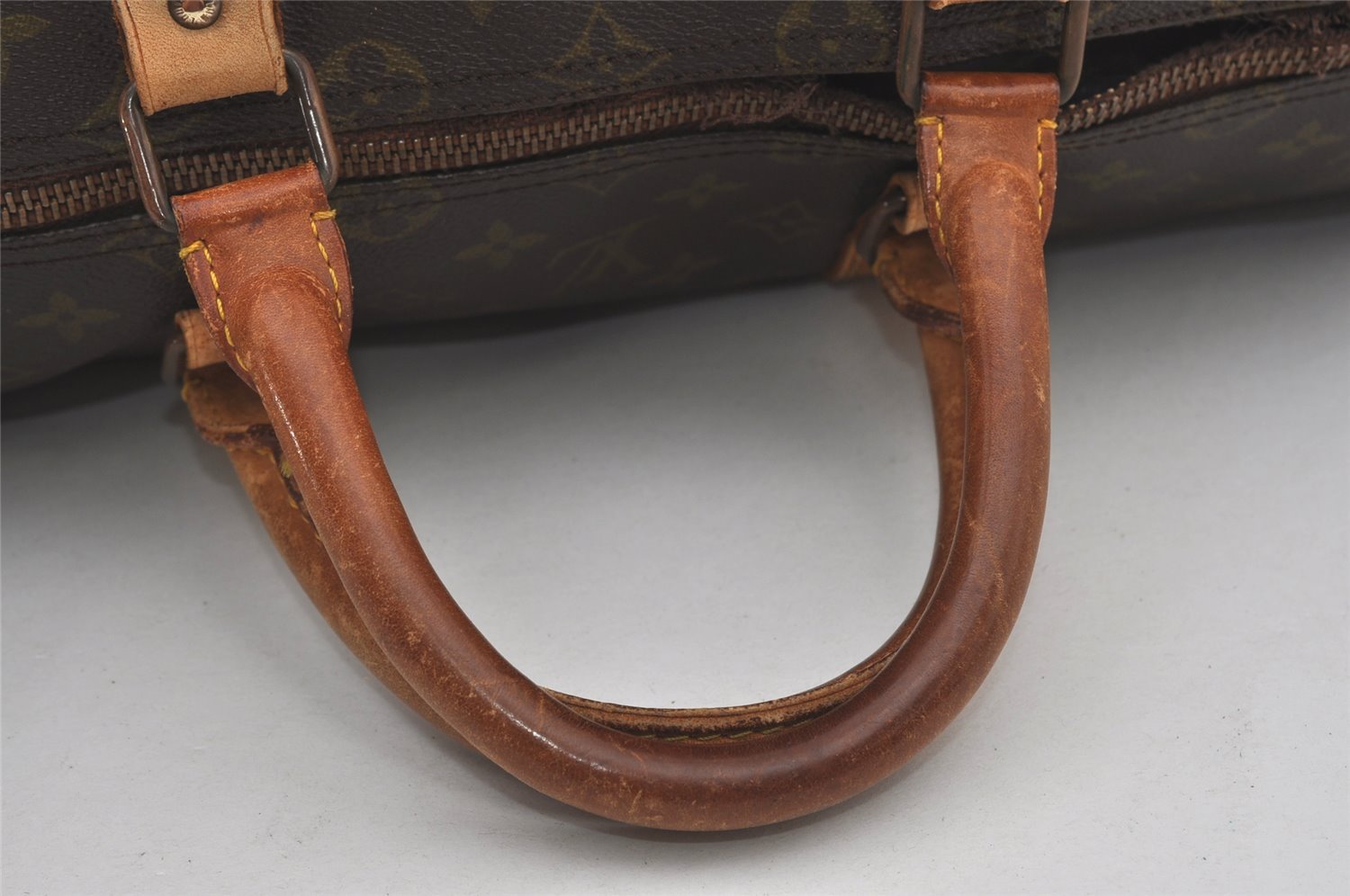Authentic Louis Vuitton Monogram Keepall 55 Boston Bag Old Model LV Junk 4742I