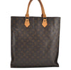 Authentic Louis Vuitton Monogram Sac Plat Hand Tote Bag M51140 LV 4744I