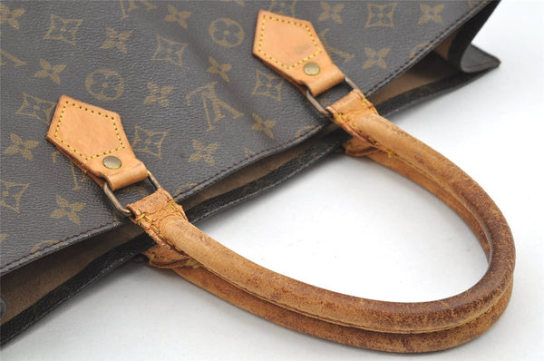 Authentic Louis Vuitton Monogram Sac Plat Hand Tote Bag M51140 LV 4744I