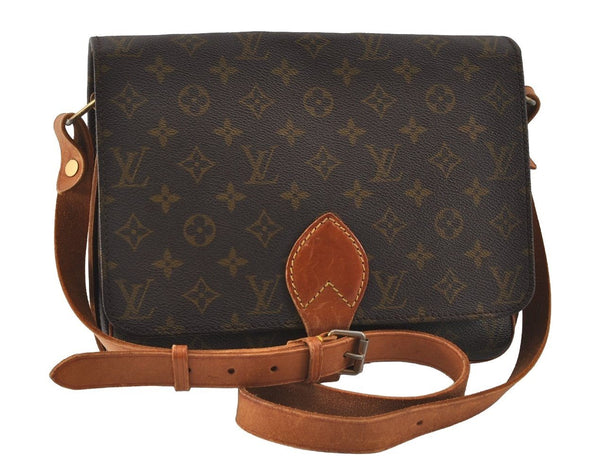 Authentic Louis Vuitton Monogram Cartouchiere GM Shoulder Bag Old Model 4745I