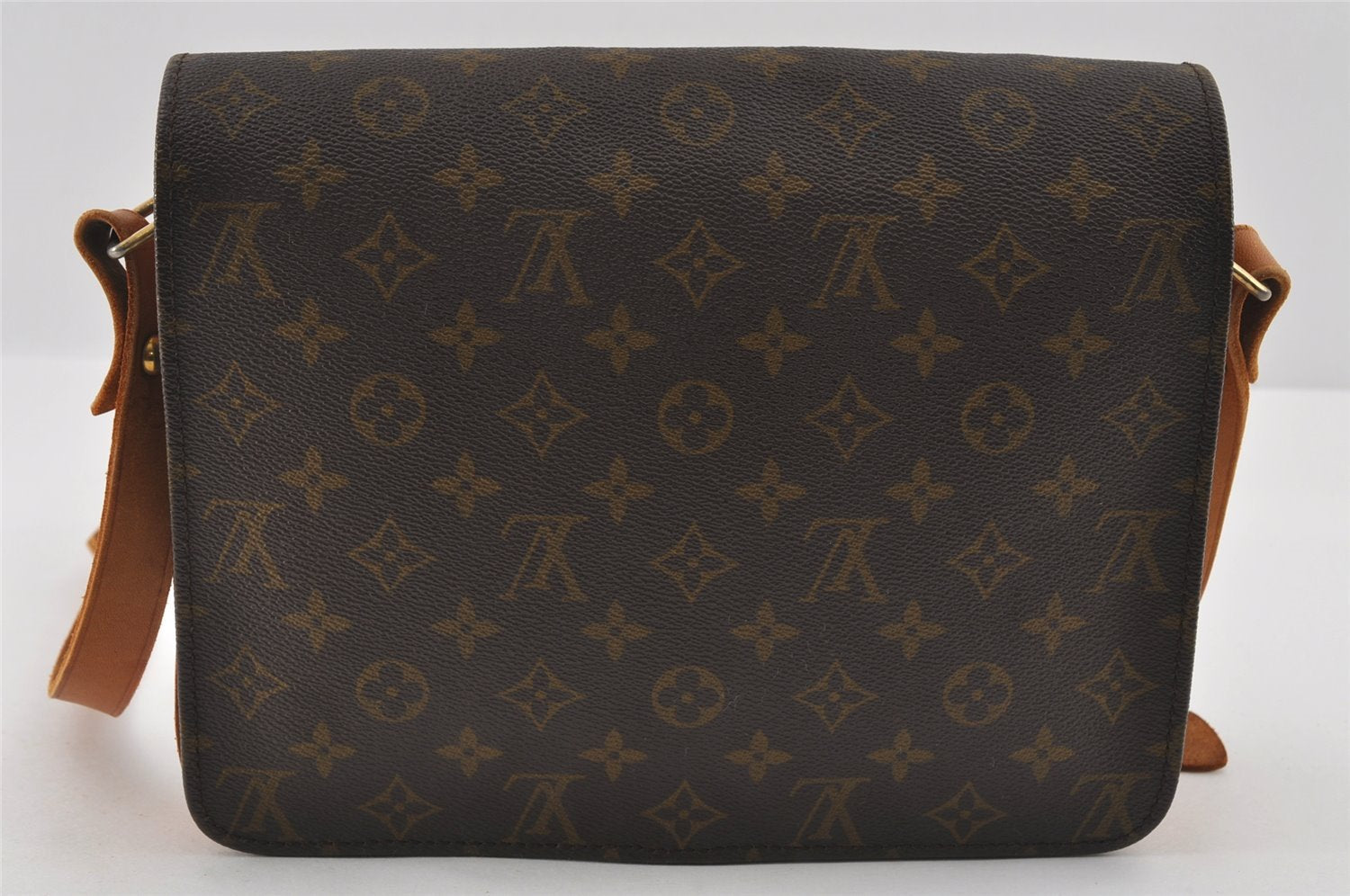 Authentic Louis Vuitton Monogram Cartouchiere GM Shoulder Bag Old Model 4745I