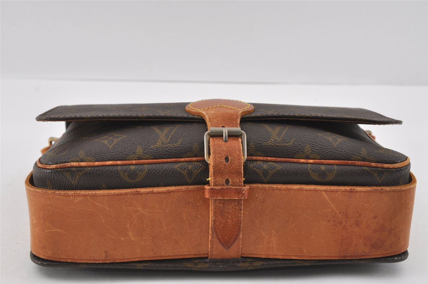 Authentic Louis Vuitton Monogram Cartouchiere GM Shoulder Bag Old Model 4745I