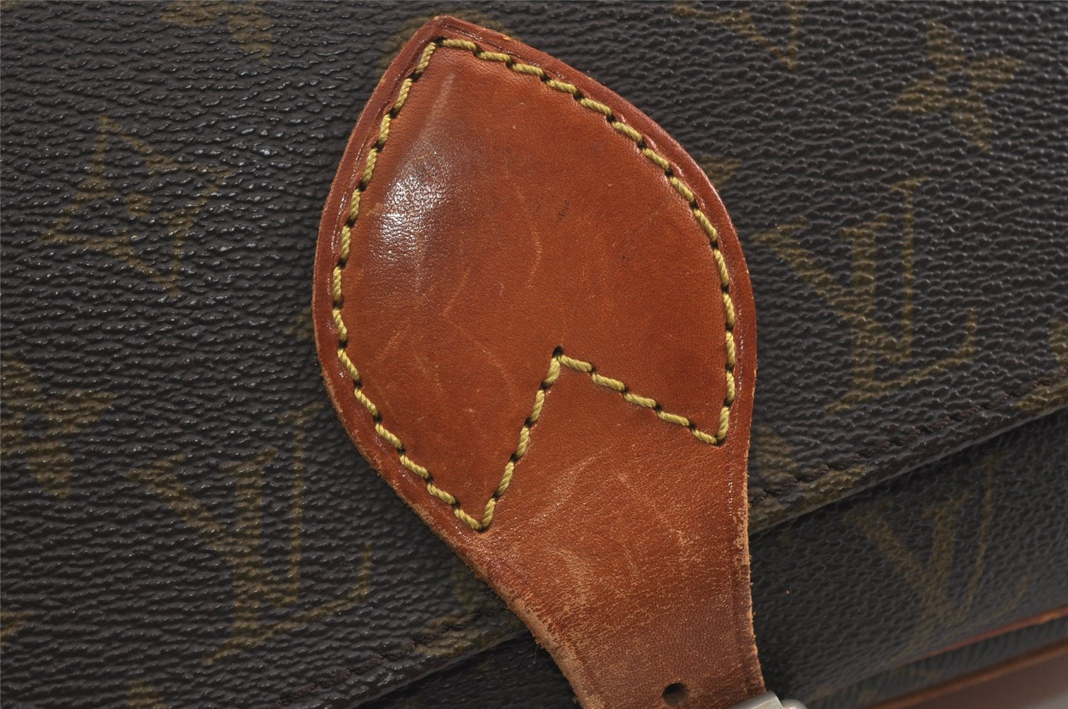 Authentic Louis Vuitton Monogram Cartouchiere GM Shoulder Bag Old Model 4745I