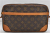 Authentic Louis Vuitton Monogram Compiegne 28 Clutch Hand Bag M51845 LV 4746D