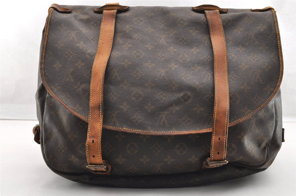 Authentic Louis Vuitton Monogram Saumur 43 Shoulder Cross Bag M42252 Junk 4748I