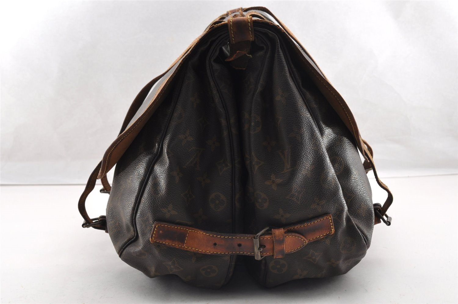 Authentic Louis Vuitton Monogram Saumur 43 Shoulder Cross Bag M42252 Junk 4748I