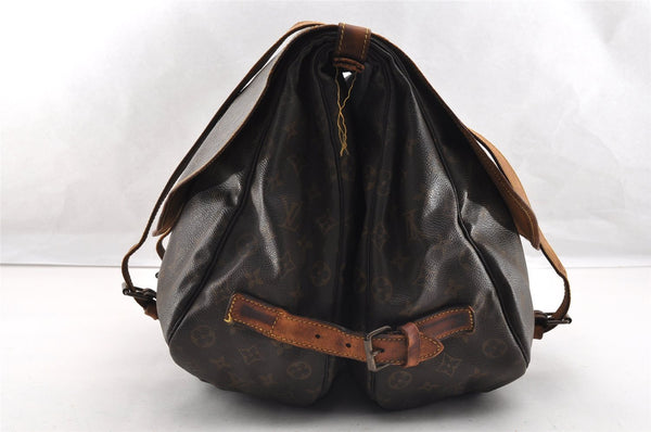 Authentic Louis Vuitton Monogram Saumur 43 Shoulder Cross Bag M42252 Junk 4748I