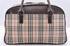 Authentic BURBERRY Nova Hand Bag Purse Canvas Leather Beige Brown 4753E