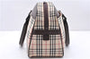 Authentic BURBERRY Nova Hand Bag Purse Canvas Leather Beige Brown 4753E