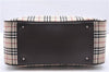 Authentic BURBERRY Nova Hand Bag Purse Canvas Leather Beige Brown 4753E