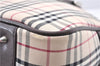 Authentic BURBERRY Nova Hand Bag Purse Canvas Leather Beige Brown 4753E