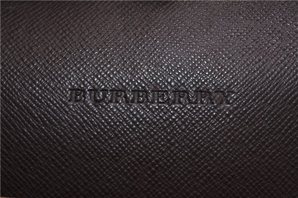 Authentic BURBERRY Nova Hand Bag Purse Canvas Leather Beige Brown 4753E