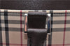 Authentic BURBERRY Nova Hand Bag Purse Canvas Leather Beige Brown 4753E