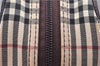 Authentic BURBERRY Nova Hand Bag Purse Canvas Leather Beige Brown 4753E