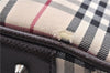 Authentic BURBERRY Nova Hand Bag Purse Canvas Leather Beige Brown 4753E