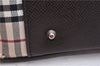 Authentic BURBERRY Nova Hand Bag Purse Canvas Leather Beige Brown 4753E