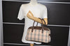 Authentic BURBERRY Nova Hand Bag Purse Canvas Leather Beige Brown 4753E